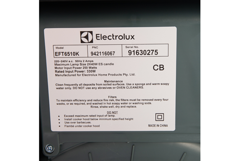 Máy hút mùi Electrolux EFT6510K
