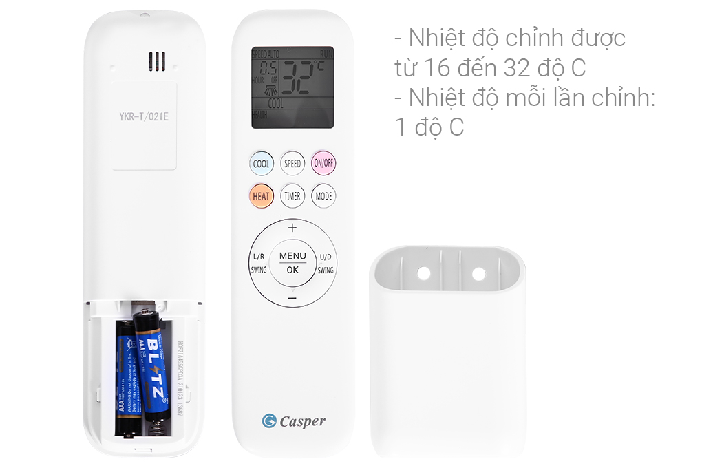 Điều hòa Casper 1 chiều Inverter 18.000BTU GC-18IS32