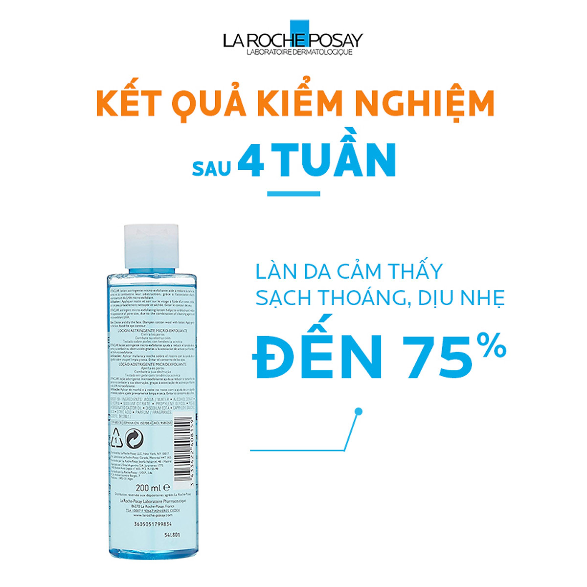 Nước cân bằng dành cho da dầu La Roche Posay Effaclar Astringent Lotion 200ml