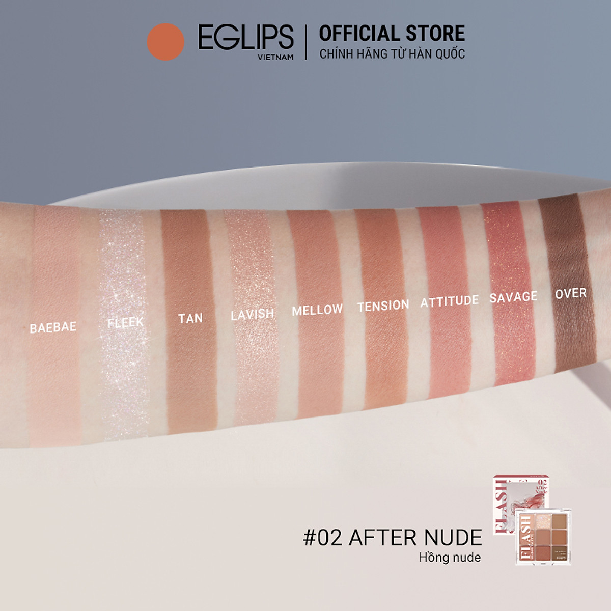 Bảng phấn mắt Eglips Flash Shadow Palette version 2 8.1g