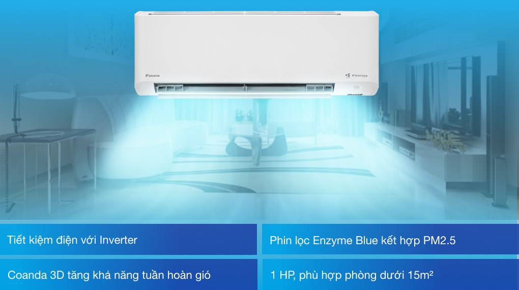 Điều hòa 1 chiều Inverter Daikin 18.000BTU FTKY50WVMV