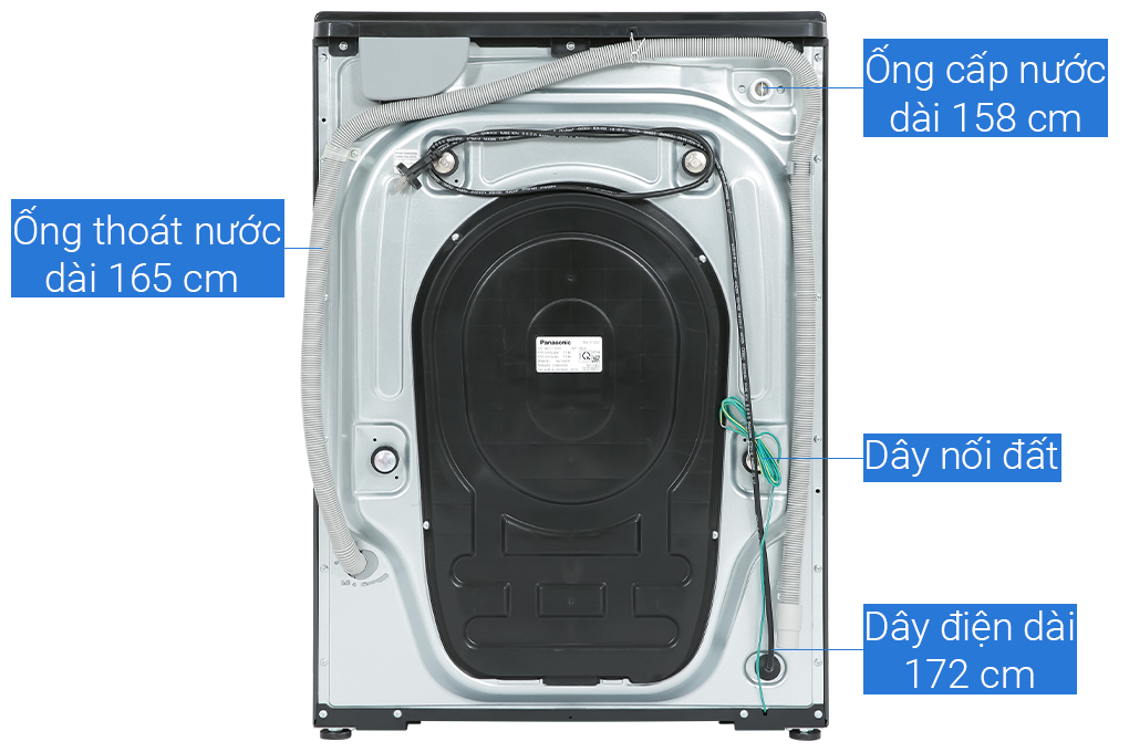 Máy giặt có sấy Panasonic Inverter Giặt 10.5 Kg - Sấy 6 Kg NA-S056FR1BV
