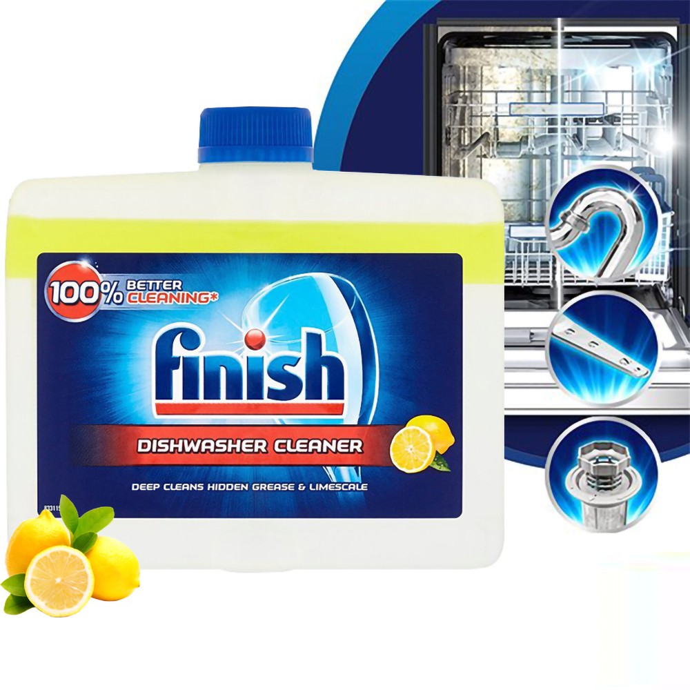 Nước vệ sinh máy rửa bát Finish 250ml Lemon