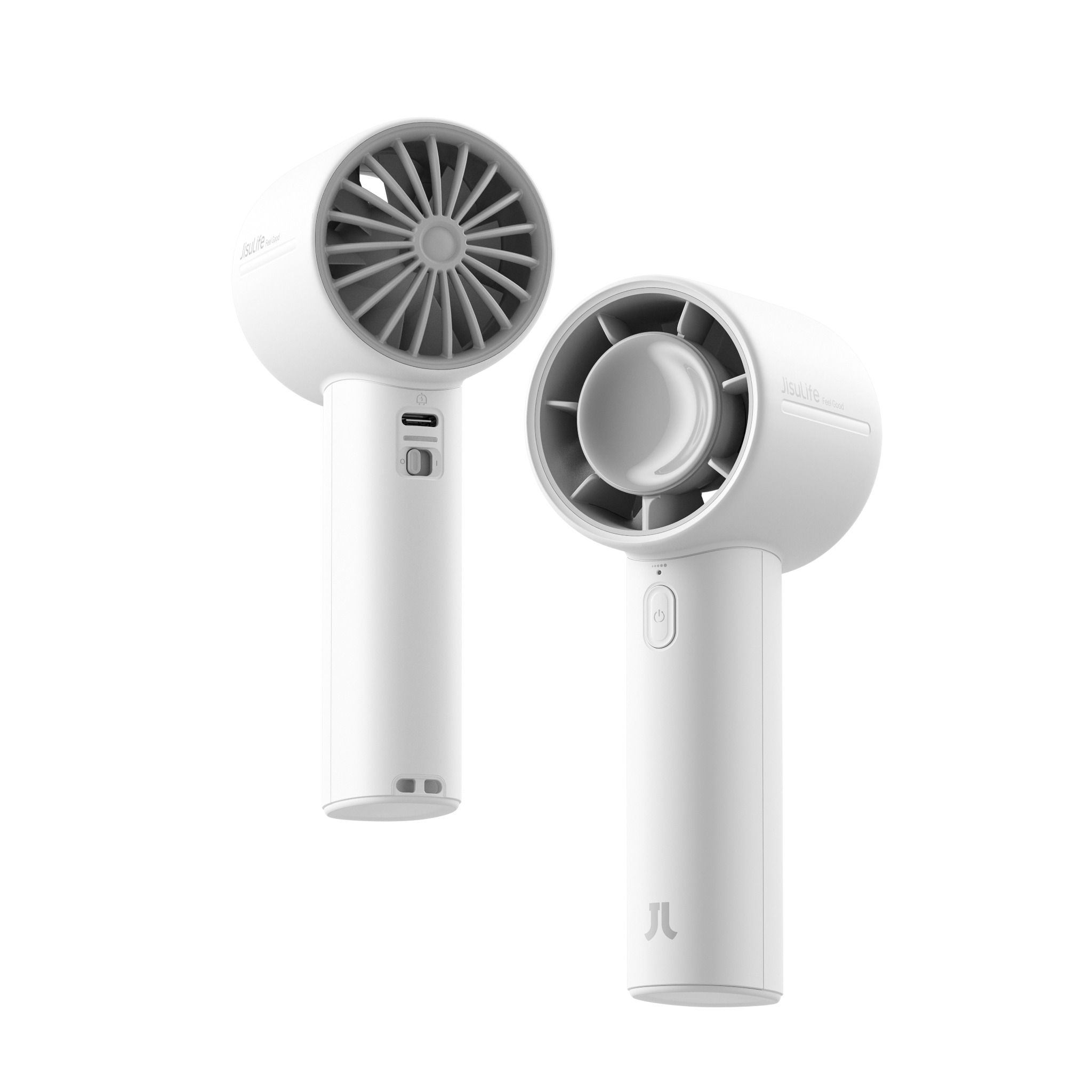 Quạt cầm tay Jisulife Life 10, Life 10S - 4000/5000mAh - Life10S Trắng - J4044 (J4044)