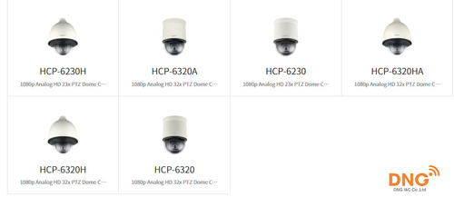 Một số Camera Samsung AHD analog PTZ 