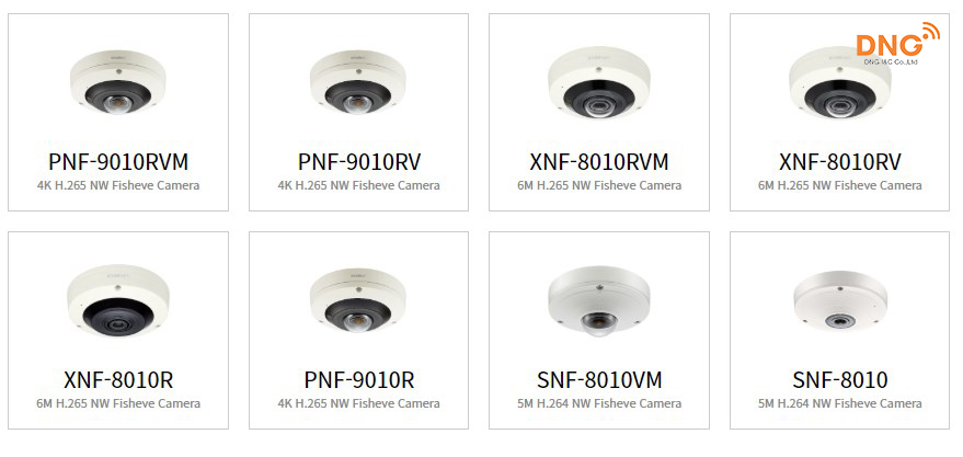Một số sản phẩm camera Samsung fisheye