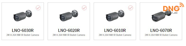 Cam Wisenet L series thân trụ Bullet.