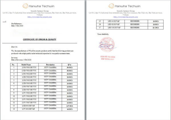 Nên chọn đơn vị cung cấp giấy tờ chứng minh nguồn gốc xuất xứ