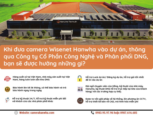 Lựa chọn DNG để chuyên cung cấp camera giá sỉ Wisenet bạn sẽ nhận được nhiều điều