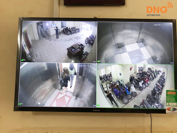 khu vực có gắn camera an ninh- khu hầm gửi xe
