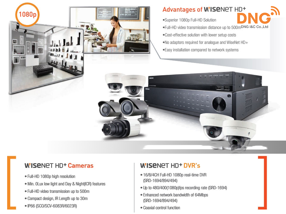 Khi lắp đặt camera AHD Wisenet cần chú ý về đầu ghi