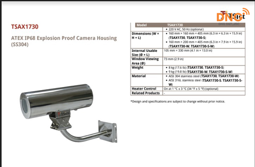Thông tin vỏ camera TSAX1730