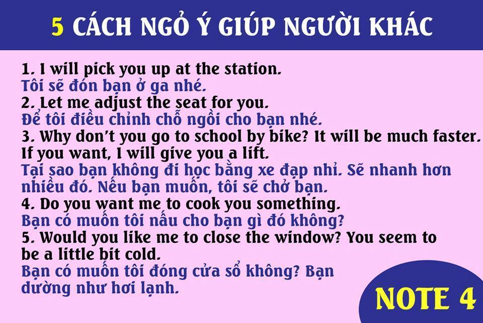 5 CÁCH NGỎ Ý GIÚP NGƯỜI KHÁC