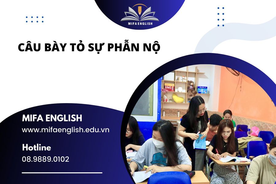 CÂU BÀY TỎ SỰ PHẪN NỘ THƯỜNG GẶP