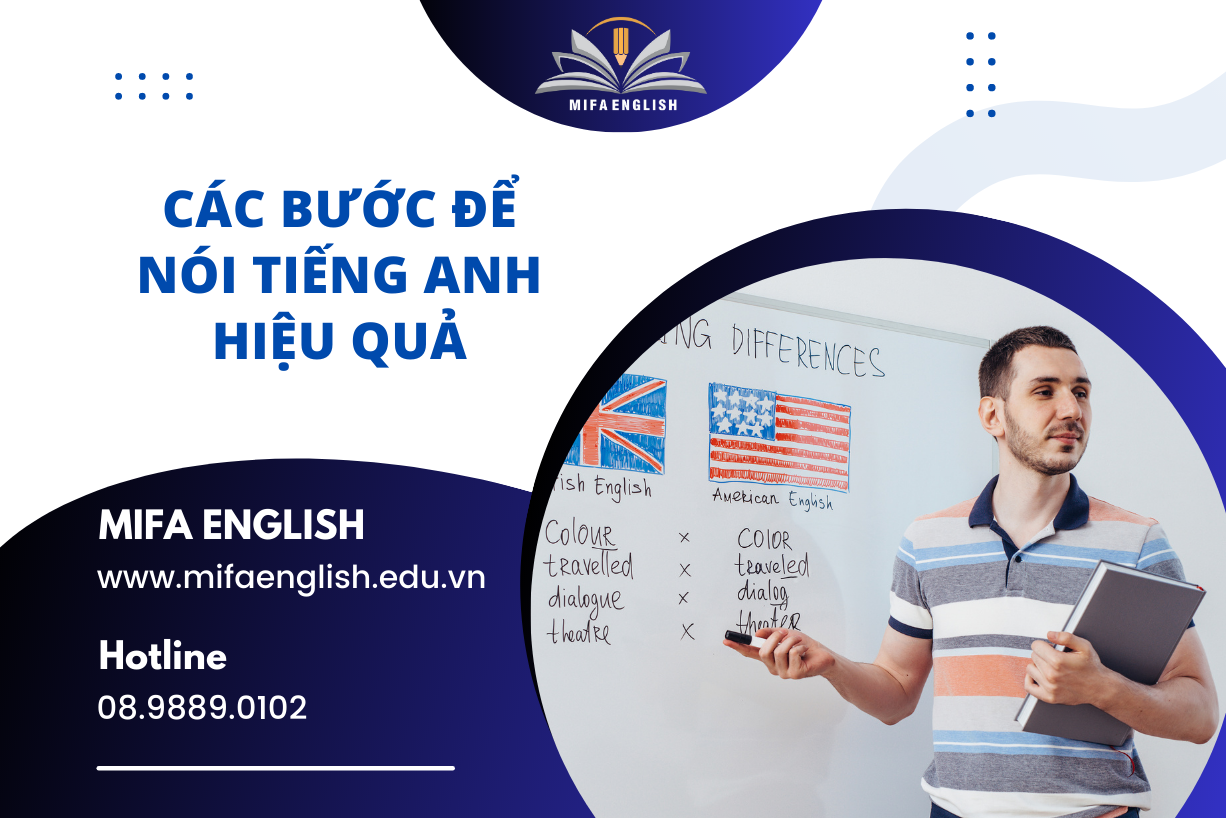 CÁC BƯỚC ĐỂ NÓI TIẾNG ANH HIỆU QUẢ