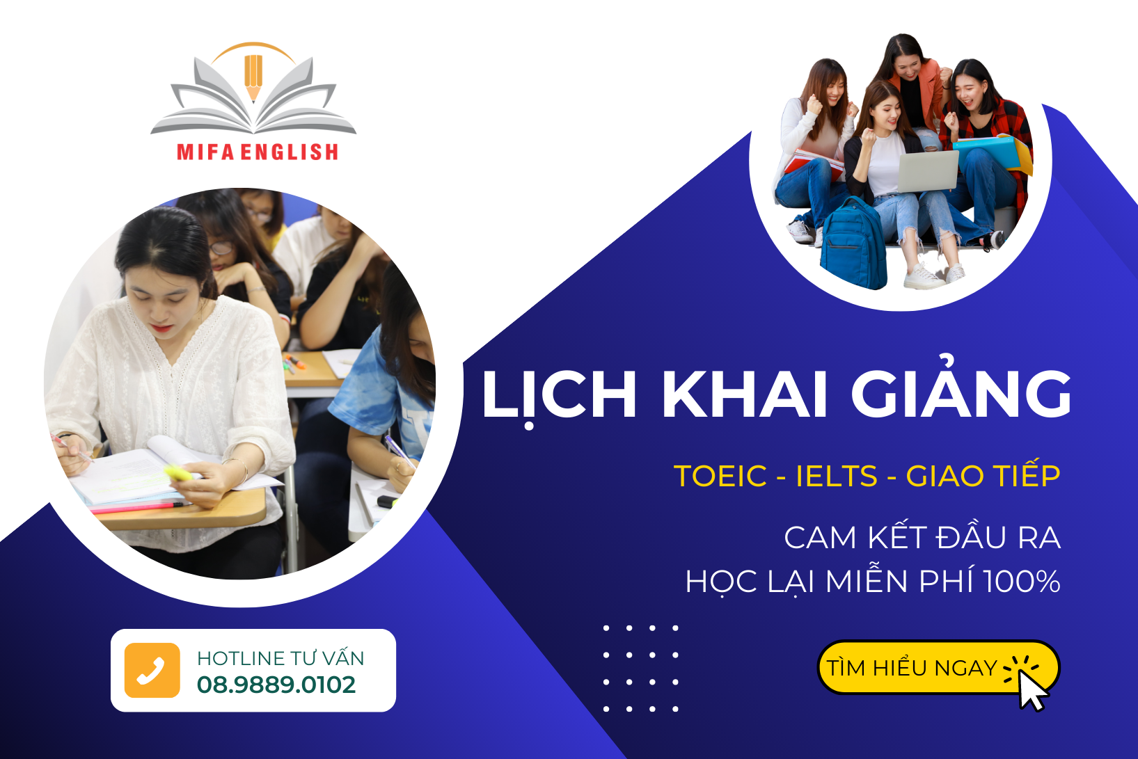 LỊCH KHAI GIẢNG THÁNG 08/2023