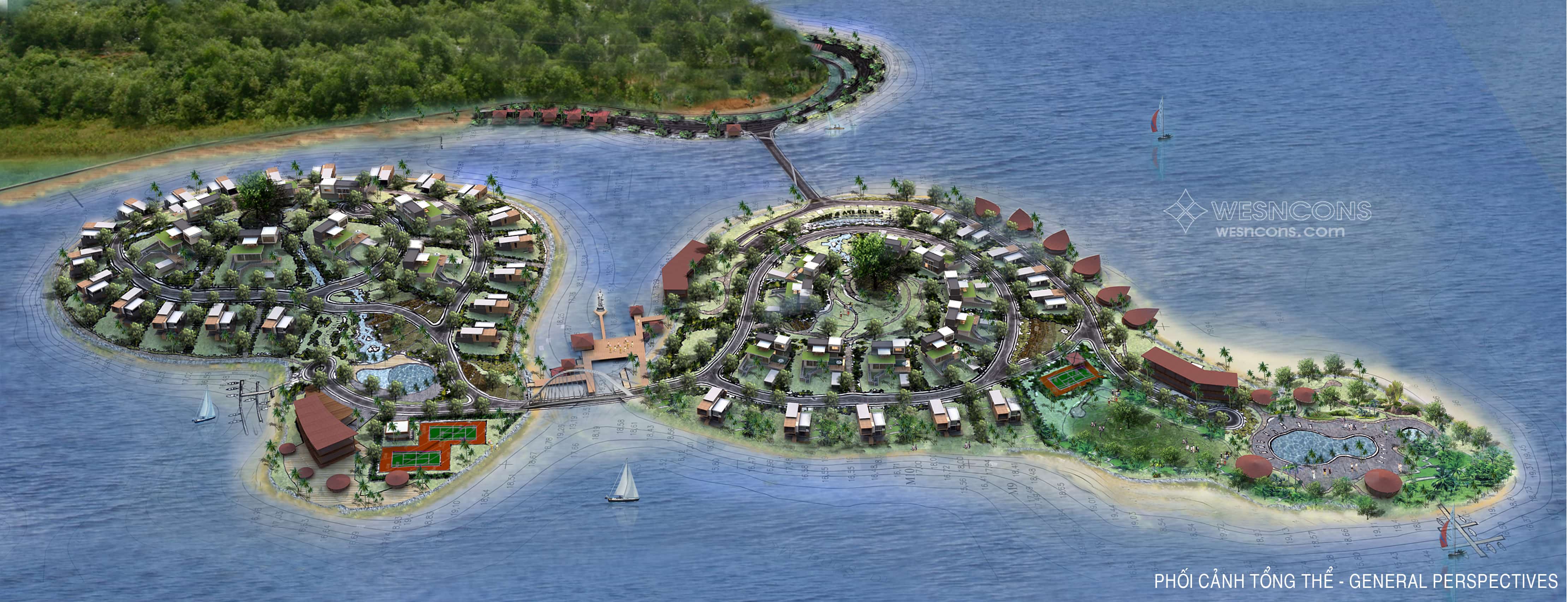thiết kế kiến trúc tổng thể khu nghỉ dưỡng cao cấp