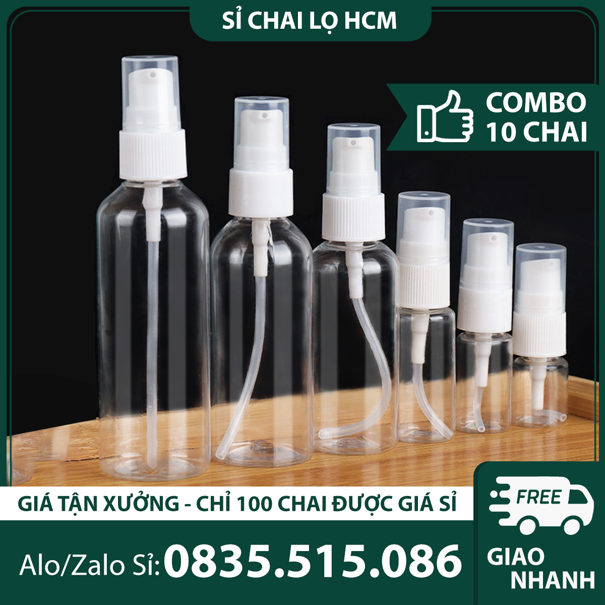 Sỉ chai lọ HCM với giá cạnh tranh tốt nhất thị trường