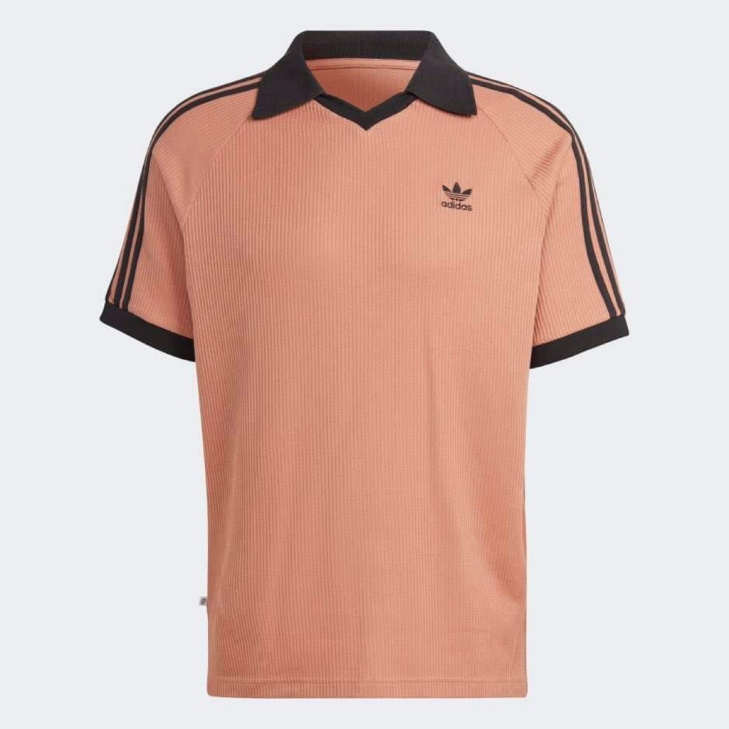 Adidas Adicolor Classics Waffle Polo Shirt - Brown - HS2083 