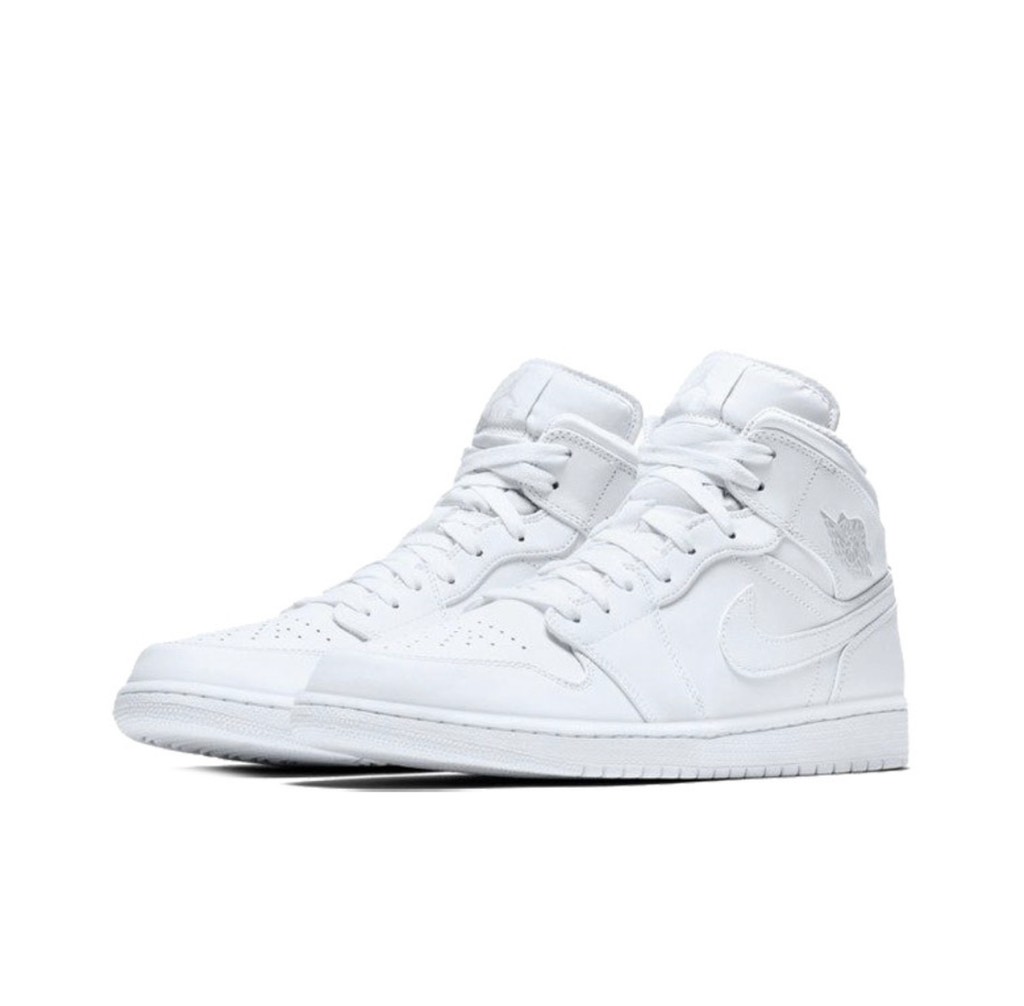 Jordan 1 Mid White/Pure Platinum - 554724-104 
