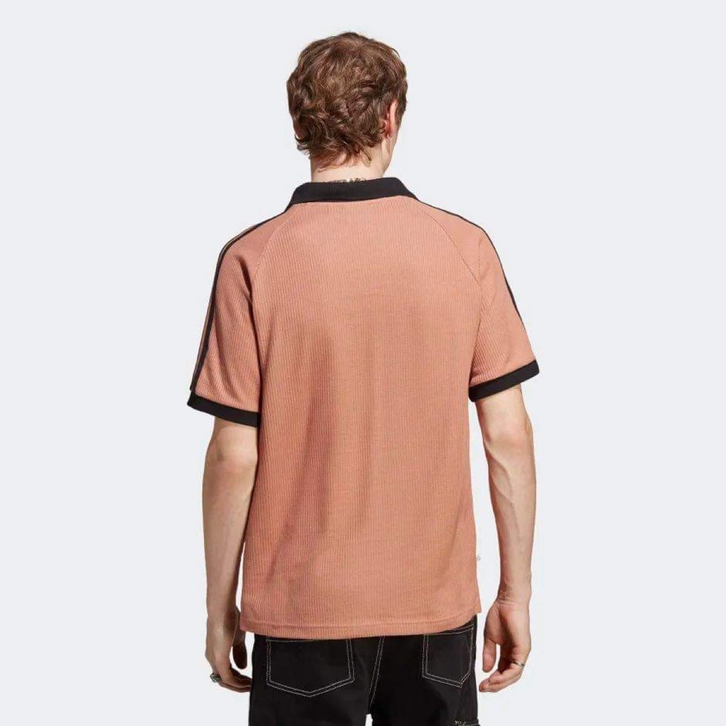 Adidas Adicolor Classics Waffle Polo Shirt - Brown - HS2083 