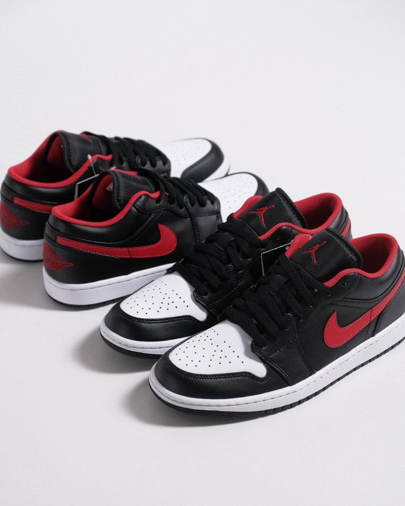 Jordan 1 Low White Toe Fire Red - 553560-063 