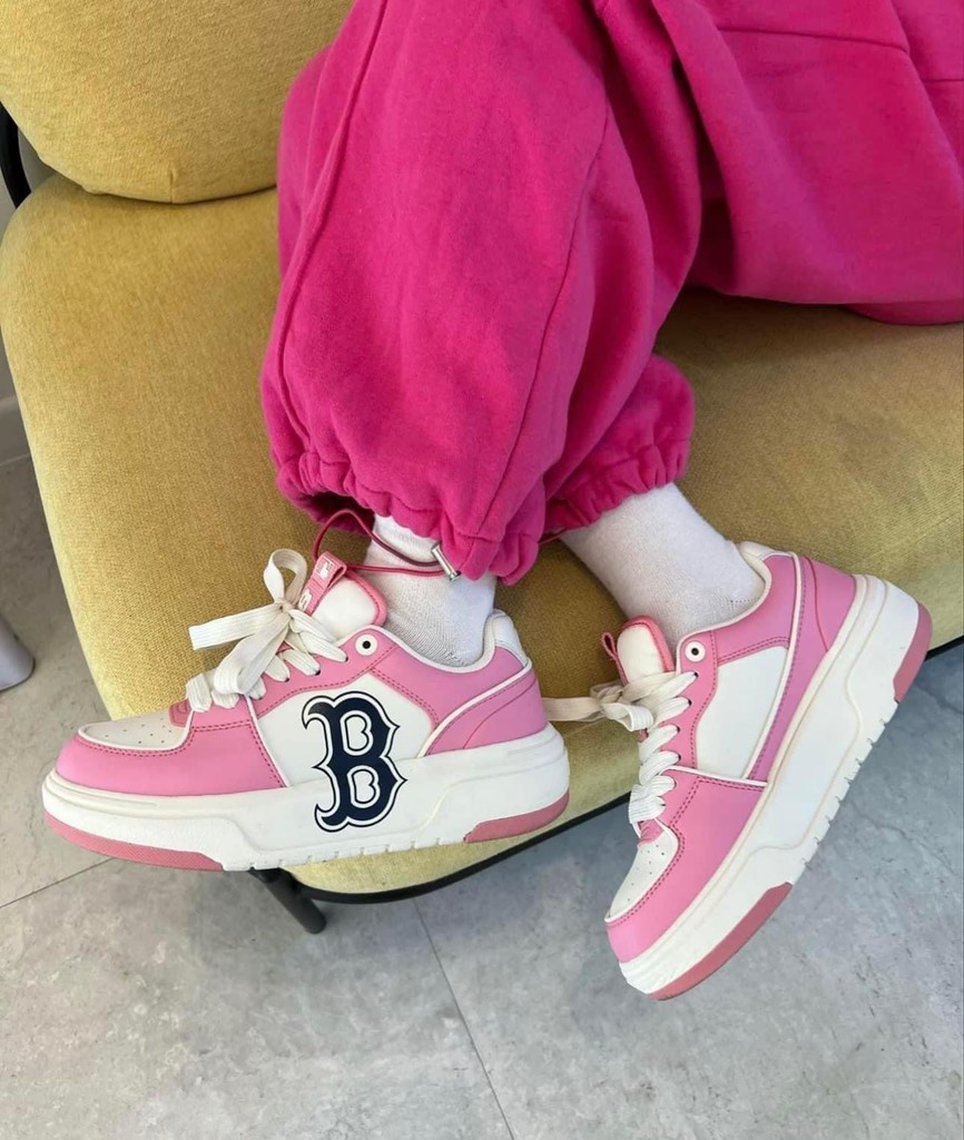 MLB Chunky Liner Low White Pink - 38 