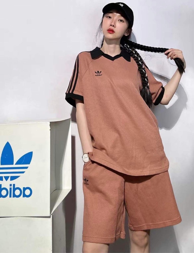 Adidas Adicolor Classics Waffle Polo Shirt - Brown - HS2083 