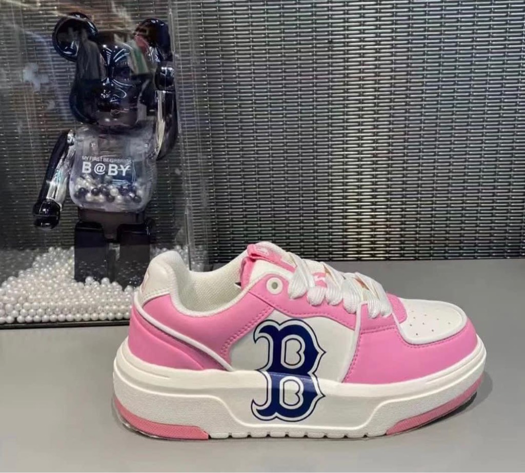 MLB Chunky Liner Low White Pink - 38 