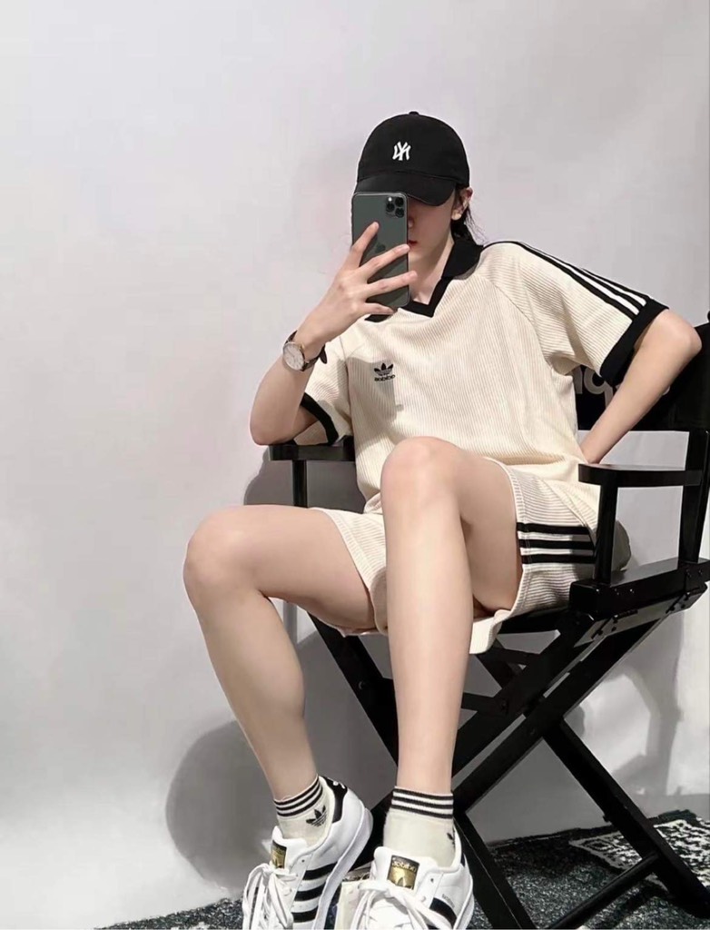 Adidas Adicolor Classics Waffle Polo Shirt - Beige - HA9311 