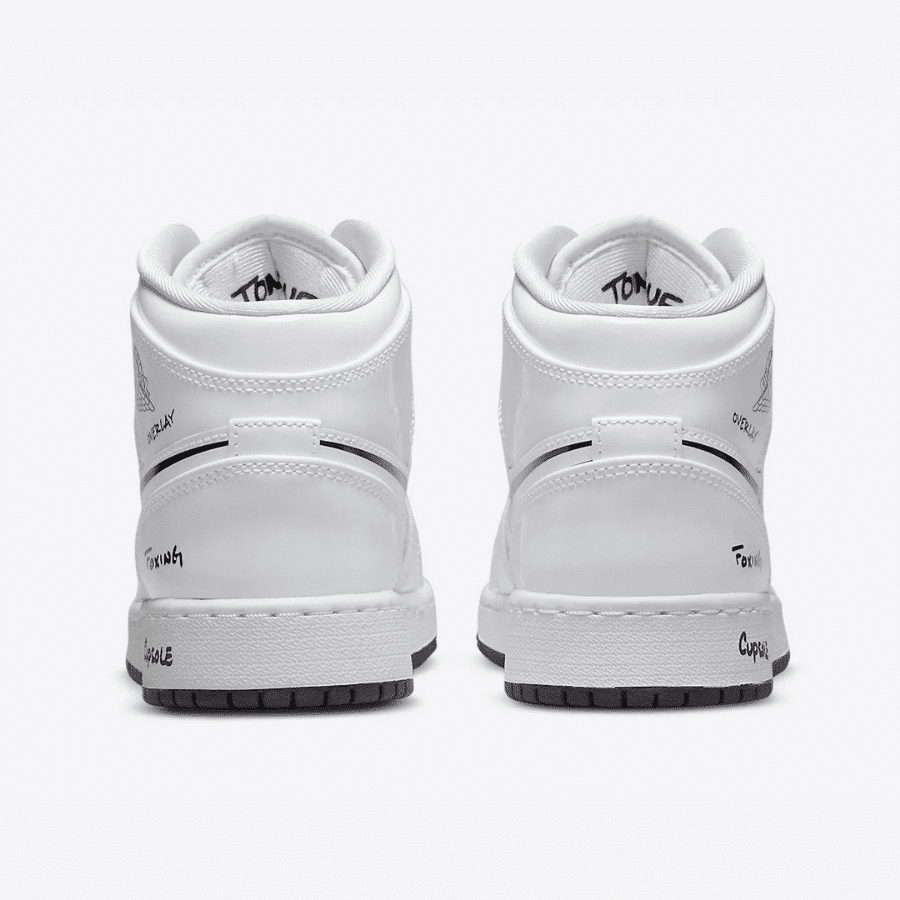 Jordan 1 Mid Schematic/Sneaker School DQ1864-100 