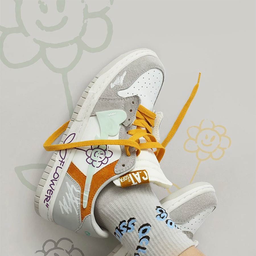 Cat & Sofa Flower Grey - AC254 