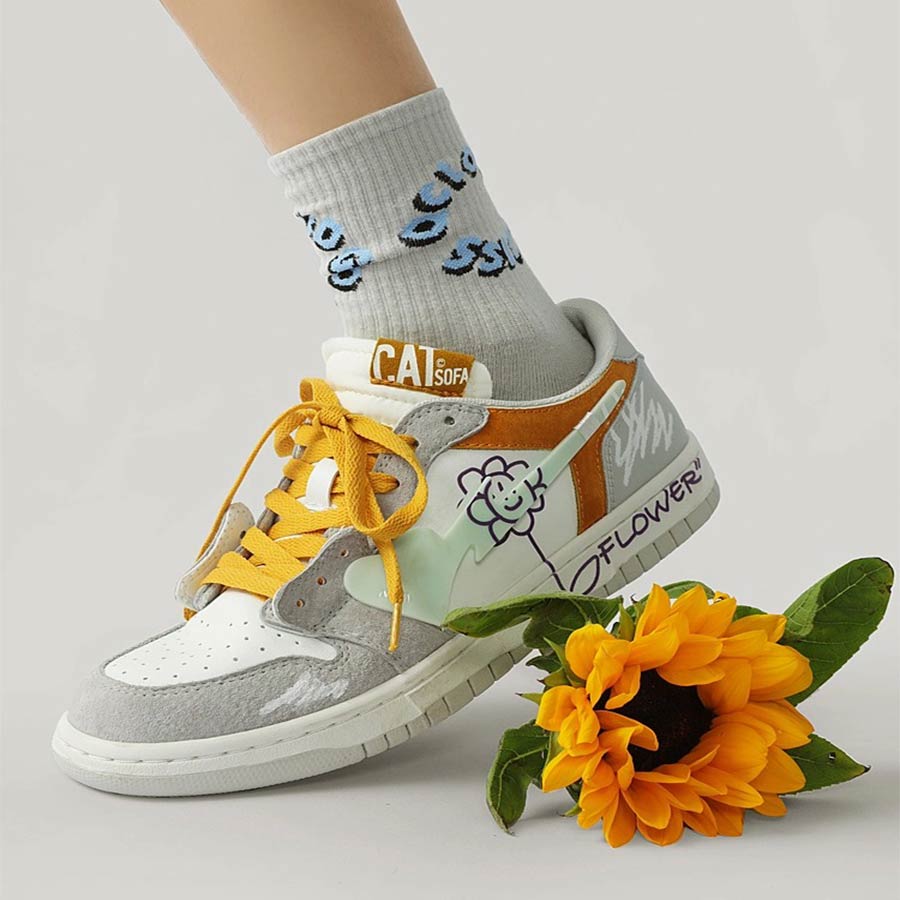 Cat & Sofa Flower Grey - AC254 