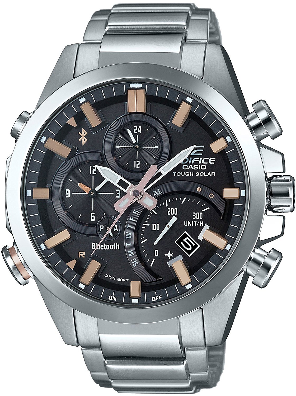 lbwm ĐỒNG HỒ NAM CASIO EDIFICE EQB-500D-1A2JF MÁY NĂNG LƯỢNG MẶT TRỜI DÂY KIM LOẠI