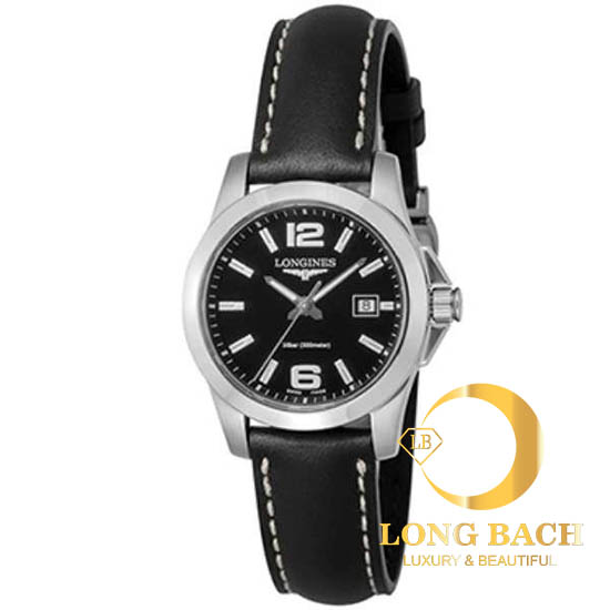 lbwm ĐỒNG HỒ NỮ LONGINES L33764583 DÂY DA KÍNH SAPPHIRE TRẺ TRUNG L3.376.4.58.3