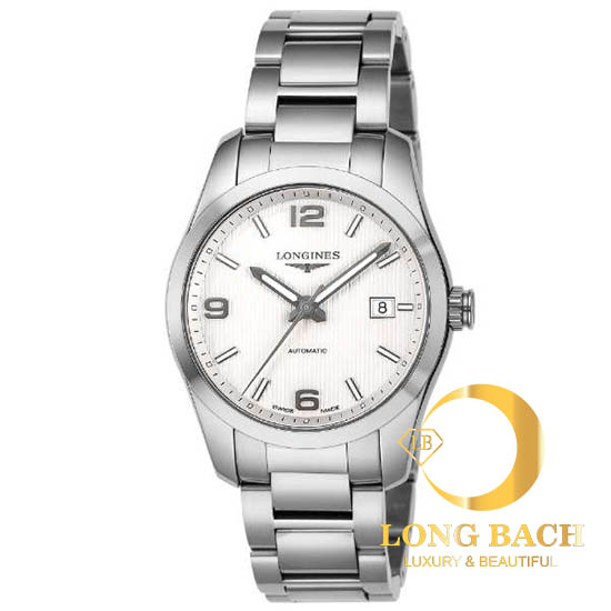 lbwm ĐỒNG HỒ NAM LONGINES L27854766 MÁY CƠ MẶT TRẮNG DÂY KIM LOẠI L2.785.4.76.6