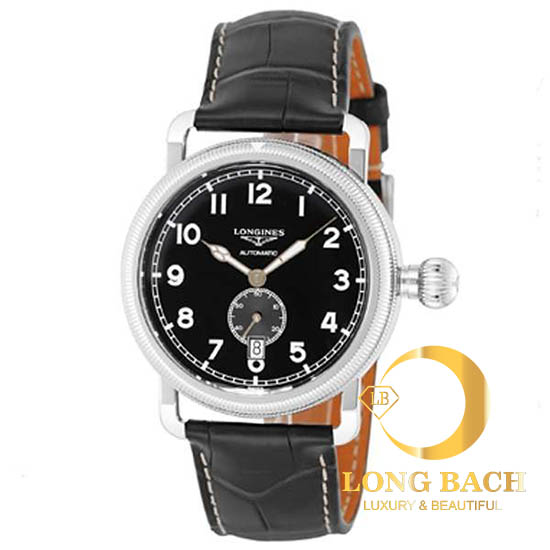 lbwm ĐỒNG HỒ NAM LONGINES L27774532 MÁY CƠ DÂY DA MẶT ĐEN NAM TÍNH L2.777.4.53.2