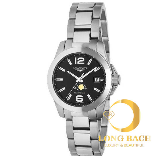 lbwm ĐỒNG HỒ NỮ LONGINES L33814586 MÁY PIN MẶT ĐEN CÁ TÍNH L3.381.4.58.6