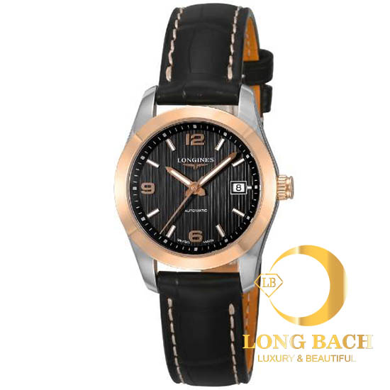 lbwm ĐỒNG HỒ NỮ LONGINES L22855563 MÁY CƠ DÂY DA MẠ VÀNG HỒNG L2.285.5.56.3