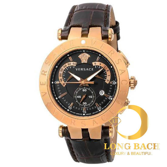 lbwm ĐỒNG HỒ NAM VERSACE 23C80D008S497 DÂY DA MẠ VÀNG CAO CẤP NAM TÍNH