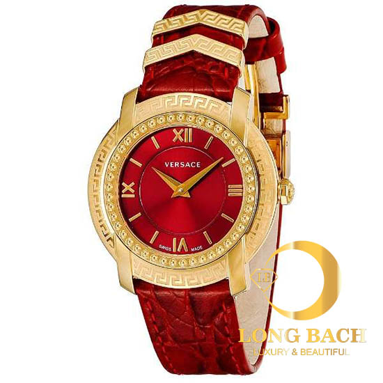 lbwm ĐỒNG HỒ NỮ VERSACE VAM020016 DÂY DA MÀU ĐỎ TRẺ TRUNG CÁ TÍNH