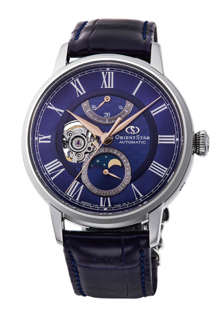 lbwm ĐỒNG HỒ NAM ORIENT STAR MOON PHASE RK-AM0006L MÁY CƠ MẶT XANH NAM TÍNH