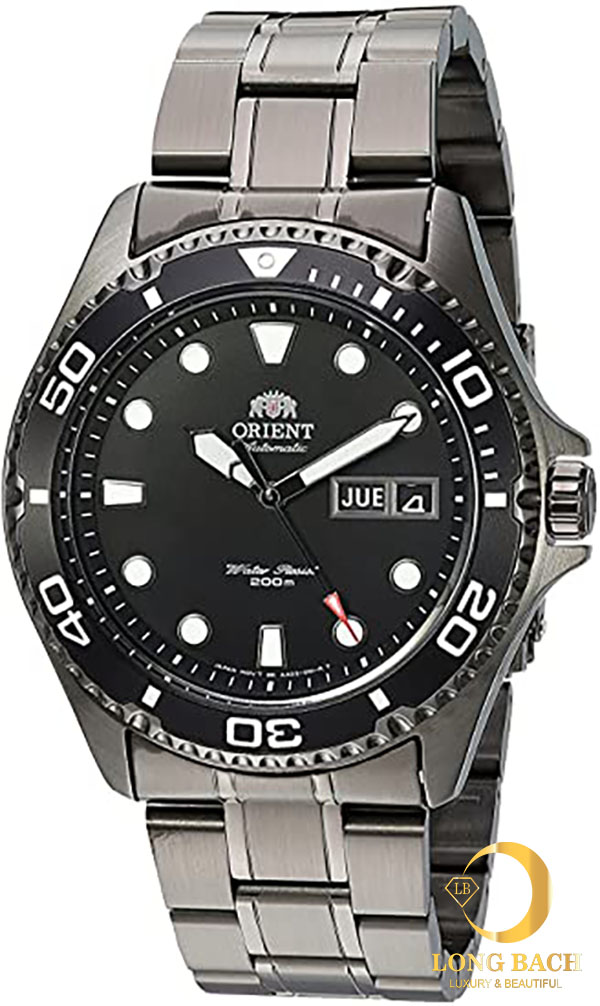 lbwm ĐỒNG HỒ NAM ORIENT AUTOMATIC RAY II FAA02003B9 MÁY CƠ  MẶT ĐEN DÂY KIM LOẠI