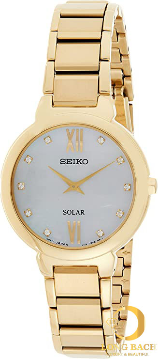 lbwm ĐỒNG HỒ NỮ SEIKO SUP384P1 NĂNG LƯỢNG MẶT TRỜI MẠ VÀNG TOÀN BỘ