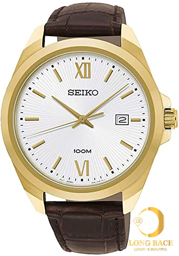 lbwm ĐỒNG HỒ NAM SEIKO SUR284P1 MÁY PIN DÂY DA