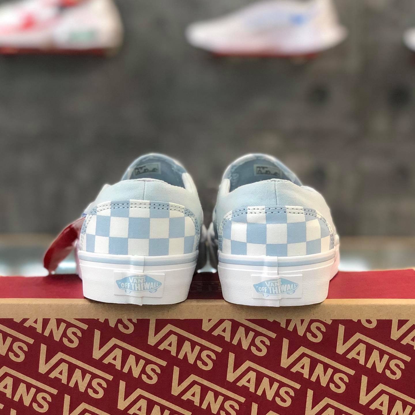 VANS ASHER 'CHECKERBOARD BABY BLUE' - VN0A32QMROI VANS ASHER 'CHECKERBOARD BABY BLUE' - VN0A32QMROI