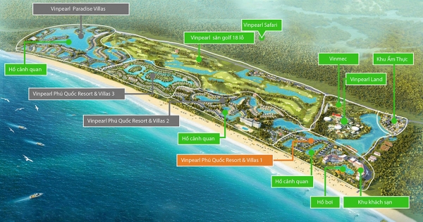 Sơ đồ Vinpearl Phú Quốc - Voucher Vinpearl Phú Quốc