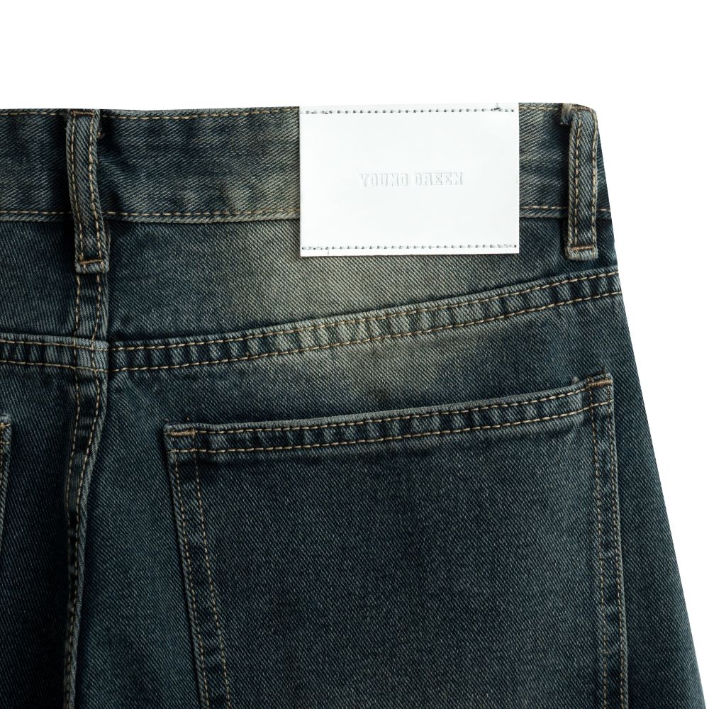 LOW-RISE JEANS DARK SAND