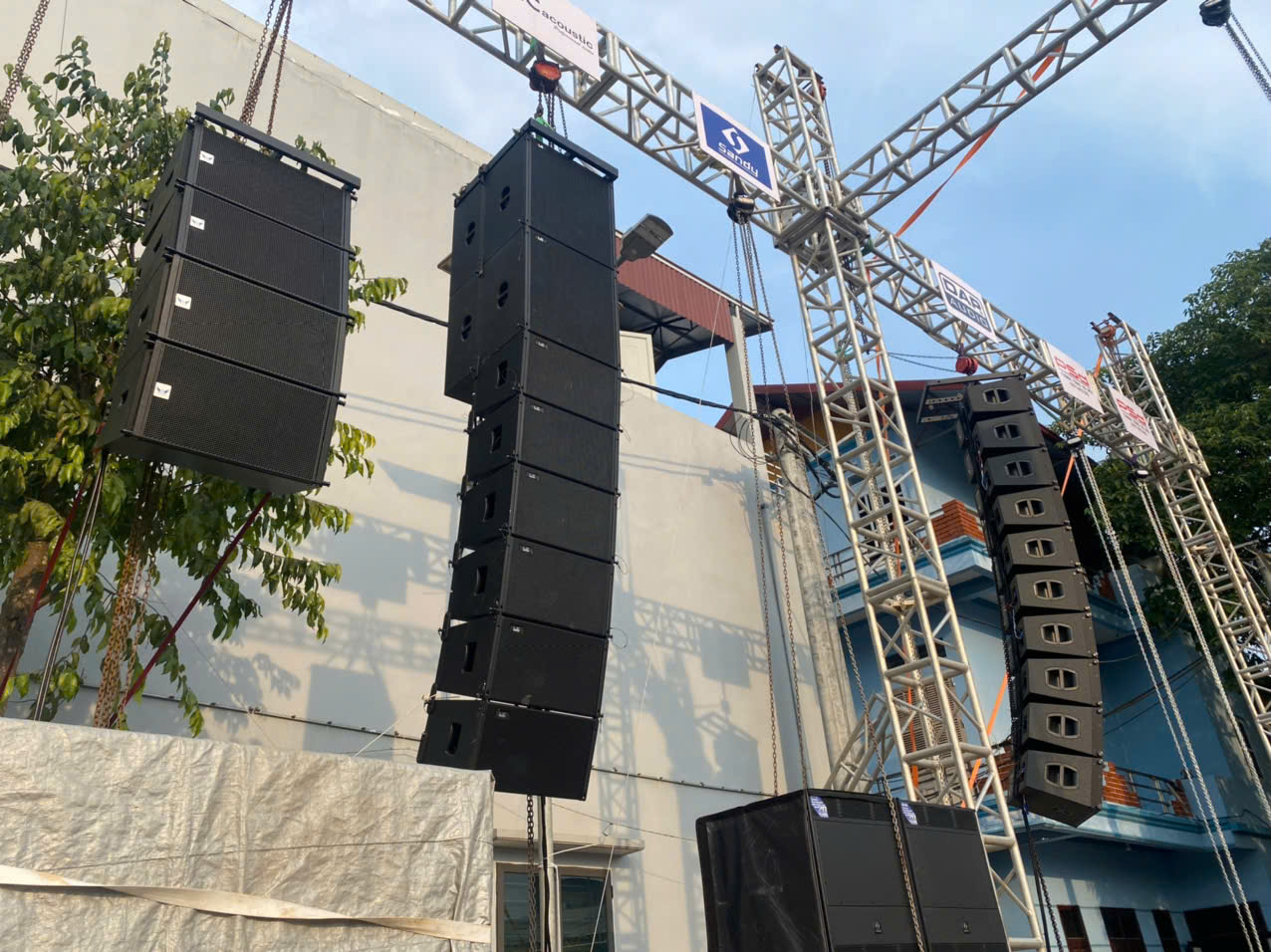 Demo Dàn Line array Thương Hiệu Lx acoustic LA-12 tại Ứng Hòa Hà Nội 2023