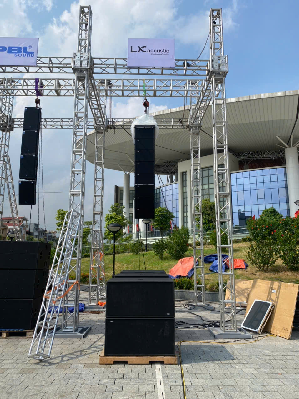 Demo Dàn Line array Thương Hiệu Lx acoustic LA-12 tại Đông Anh_Hà Nội 2023